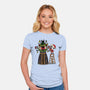 Santa’s Little Cultist-Womens-Fitted-Tee-Loobs