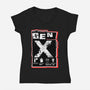 X Marks The Spot Gen X-Womens-V-Neck-Tee-palmstreet
