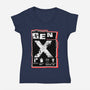 X Marks The Spot Gen X-Womens-V-Neck-Tee-palmstreet