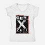 X Marks The Spot Gen X-Womens-V-Neck-Tee-palmstreet