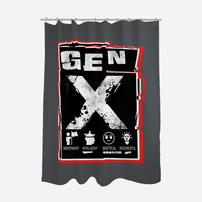 X Marks The Spot Gen X-None-Polyester-Shower Curtain-palmstreet