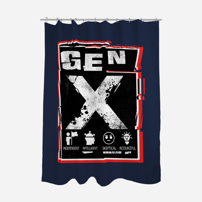 X Marks The Spot Gen X-None-Polyester-Shower Curtain-palmstreet
