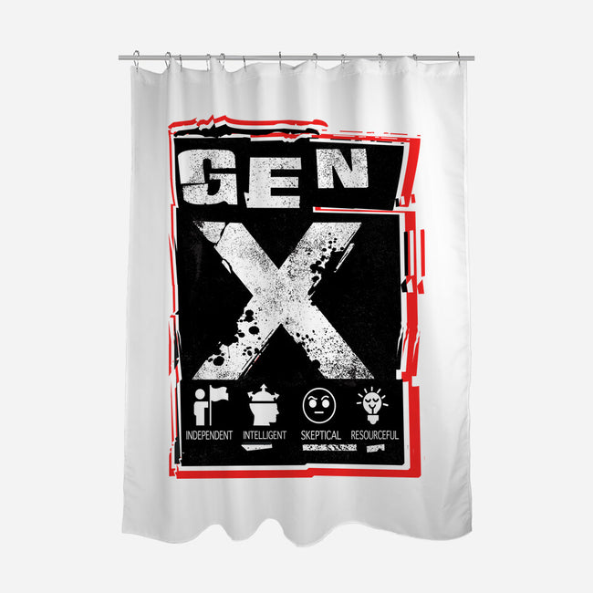 X Marks The Spot Gen X-None-Polyester-Shower Curtain-palmstreet