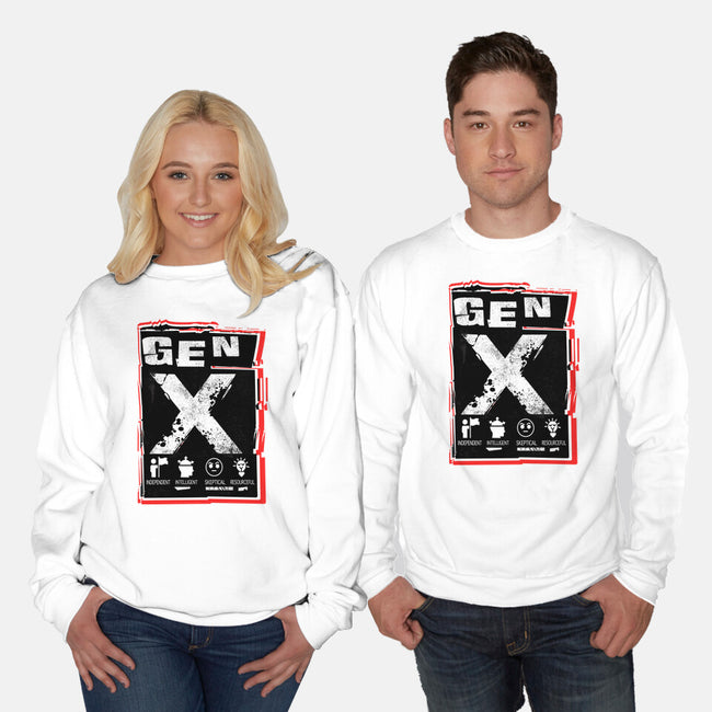 X Marks The Spot Gen X-Unisex-Crew Neck-Sweatshirt-palmstreet