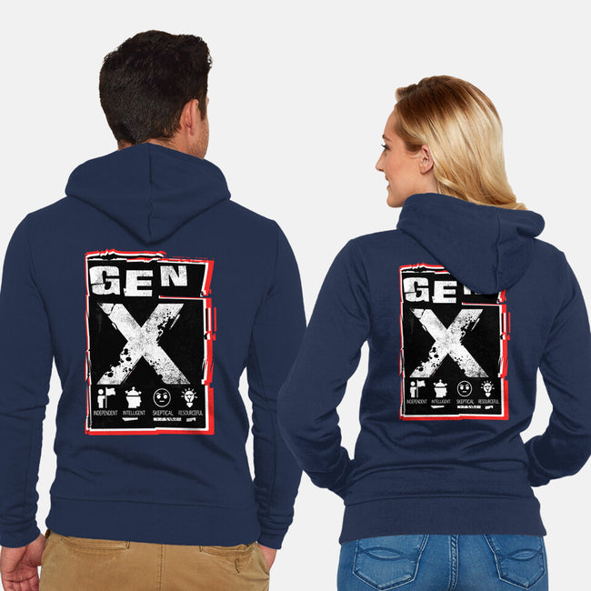 X Marks The Spot Gen X-Unisex-Zip-Up-Sweatshirt-palmstreet