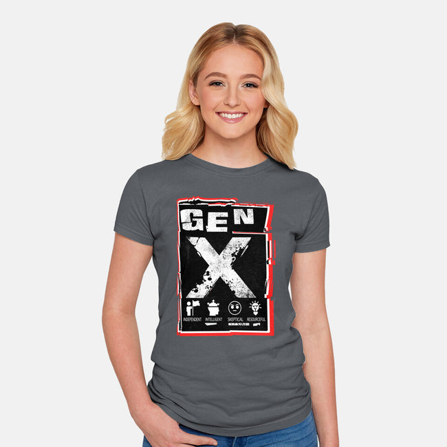 X Marks The Spot Gen X-Womens-Fitted-Tee-palmstreet