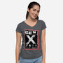 X Marks The Spot Gen X-Womens-V-Neck-Tee-palmstreet
