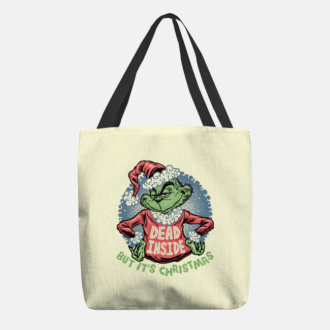 Dead Inside But It's Christmas-None-Basic Tote-Bag-glitchygorilla