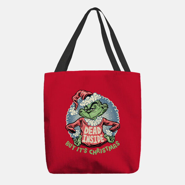 Dead Inside But It's Christmas-None-Basic Tote-Bag-glitchygorilla