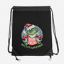 Dead Inside But It's Christmas-None-Drawstring-Bag-glitchygorilla
