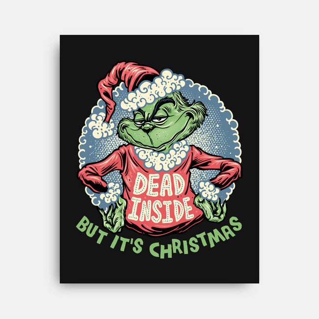 Dead Inside But It's Christmas-None-Stretched-Canvas-glitchygorilla