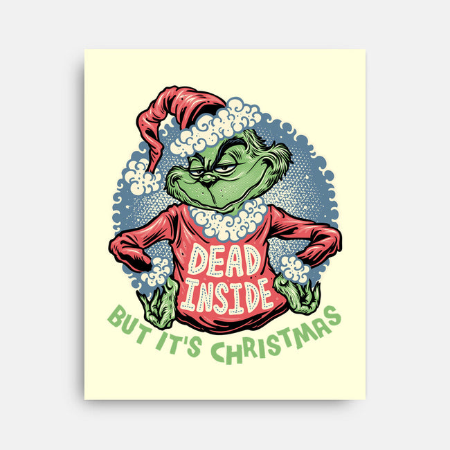 Dead Inside But It's Christmas-None-Stretched-Canvas-glitchygorilla