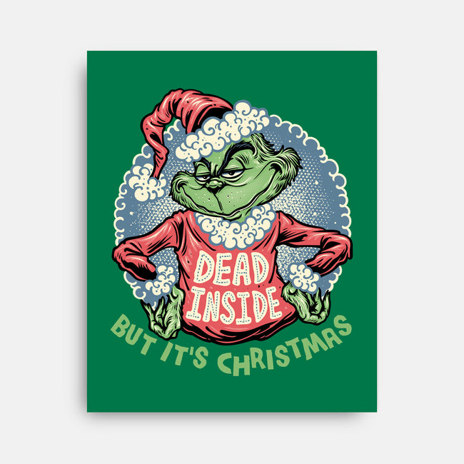 Dead Inside But It's Christmas-None-Stretched-Canvas-glitchygorilla