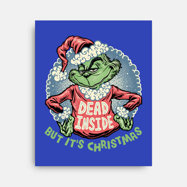 Dead Inside But It's Christmas-None-Stretched-Canvas-glitchygorilla