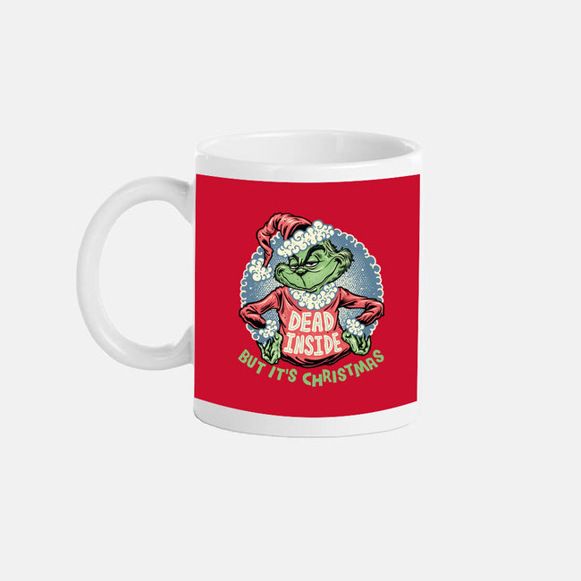 Dead Inside But It's Christmas-None-Mug-Drinkware-glitchygorilla