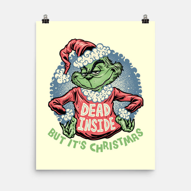 Dead Inside But It's Christmas-None-Matte-Poster-glitchygorilla