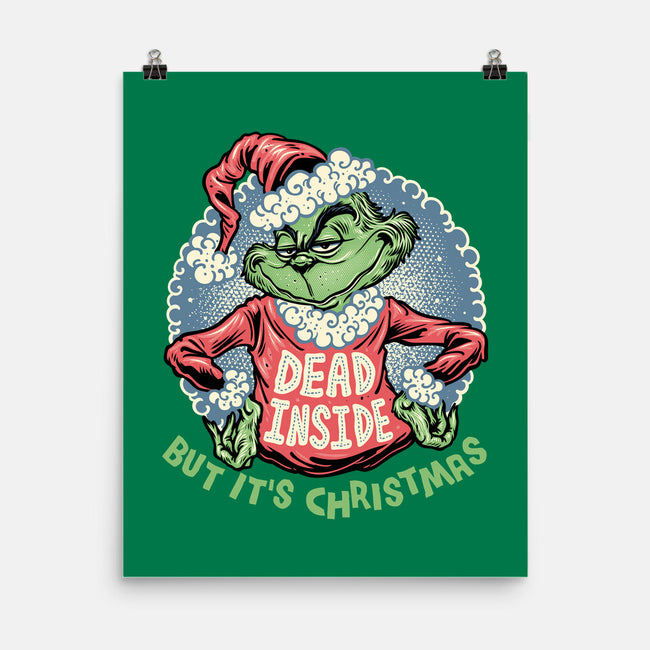 Dead Inside But It's Christmas-None-Matte-Poster-glitchygorilla