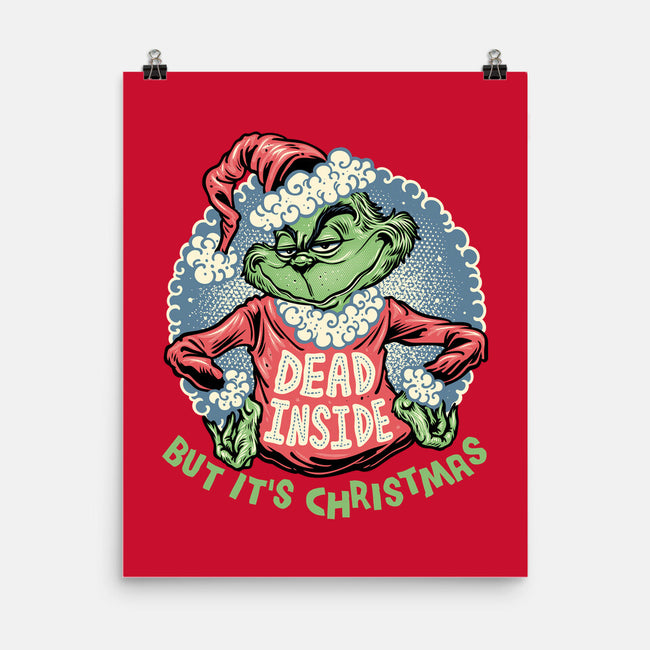 Dead Inside But It's Christmas-None-Matte-Poster-glitchygorilla