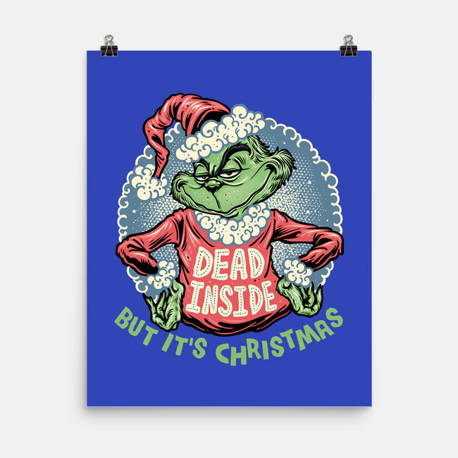 Dead Inside But It's Christmas-None-Matte-Poster-glitchygorilla