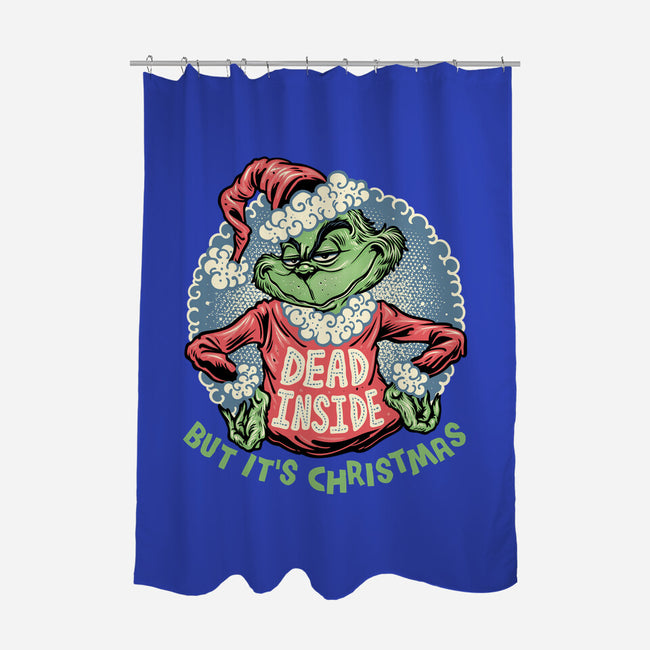 Dead Inside But It's Christmas-None-Polyester-Shower Curtain-glitchygorilla