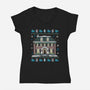 Christmas Alone-Womens-V-Neck-Tee-Vallina84