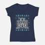 Christmas Alone-Womens-V-Neck-Tee-Vallina84