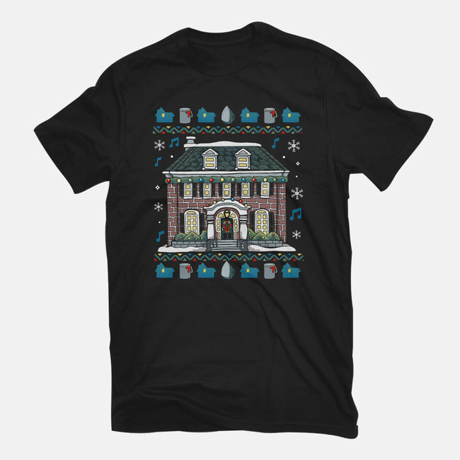 Christmas Alone-Womens-Fitted-Tee-Vallina84