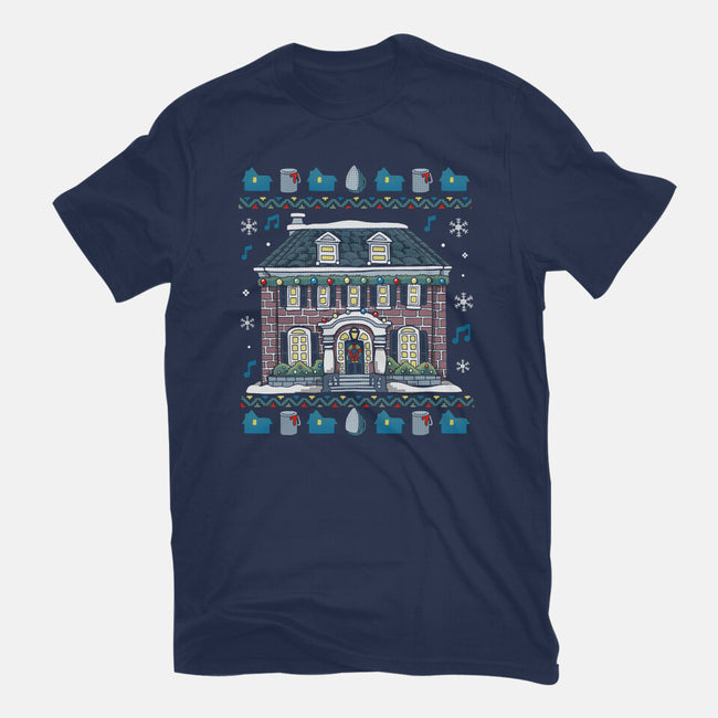 Christmas Alone-Womens-Fitted-Tee-Vallina84