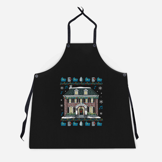 Christmas Alone-Unisex-Kitchen-Apron-Vallina84
