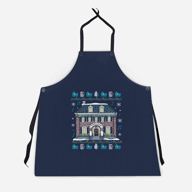 Christmas Alone-Unisex-Kitchen-Apron-Vallina84