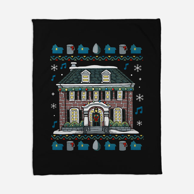 Christmas Alone-None-Fleece-Blanket-Vallina84