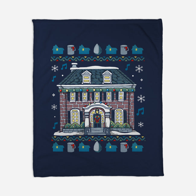 Christmas Alone-None-Fleece-Blanket-Vallina84