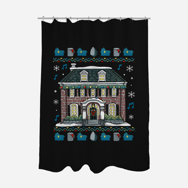 Christmas Alone-None-Polyester-Shower Curtain-Vallina84