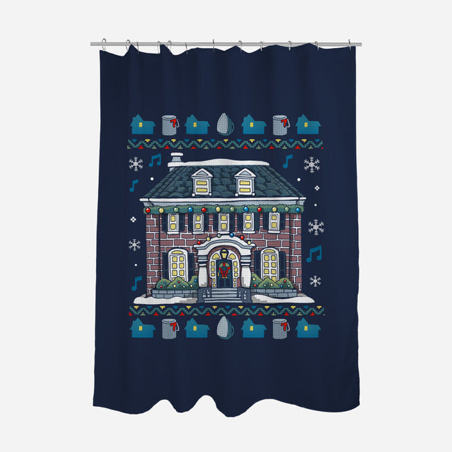 Christmas Alone-None-Polyester-Shower Curtain-Vallina84