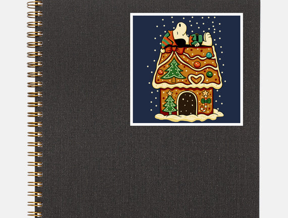 Snoopy On Gingerbread House