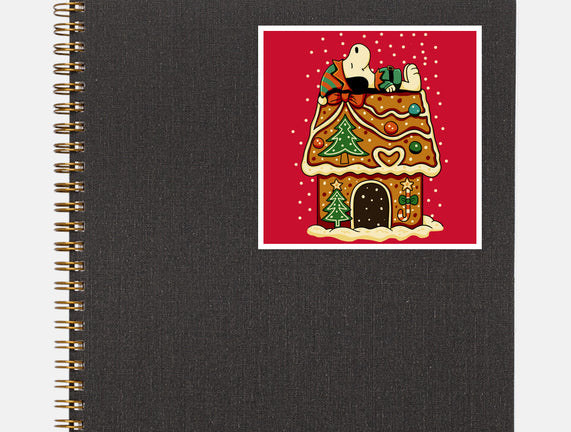 Snoopy On Gingerbread House