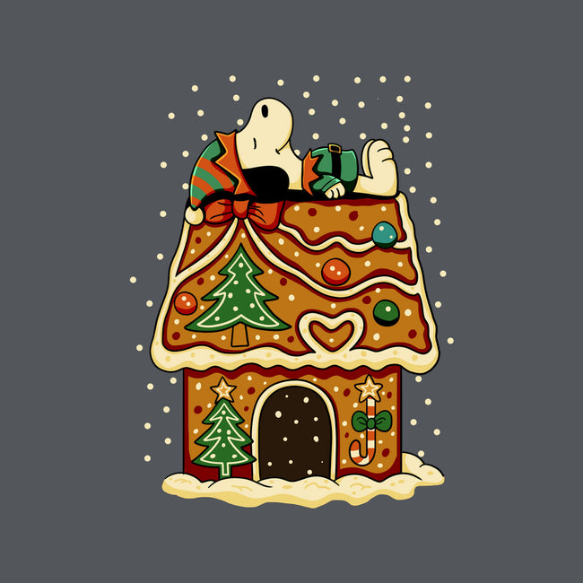 Snoopy On Gingerbread House-Mens-Heavyweight-Tee-JamesQJO