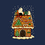 Snoopy On Gingerbread House-Mens-Heavyweight-Tee-JamesQJO
