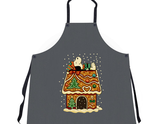 Snoopy On Gingerbread House