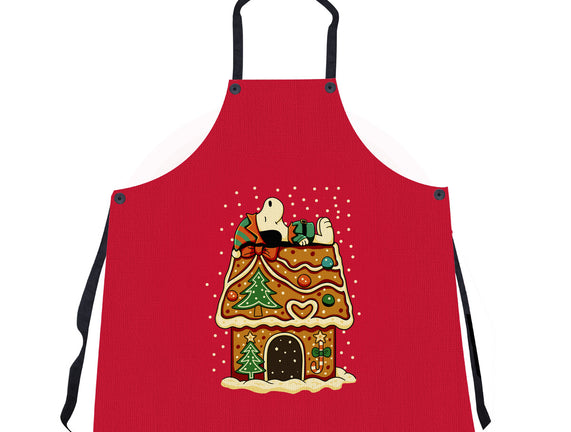 Snoopy On Gingerbread House