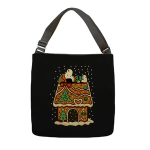 Snoopy On Gingerbread House