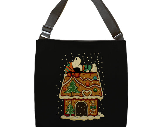 Snoopy On Gingerbread House
