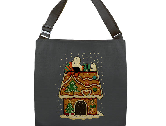 Snoopy On Gingerbread House