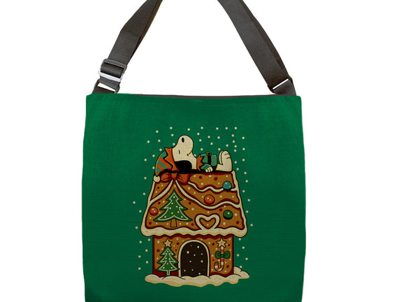 Snoopy On Gingerbread House