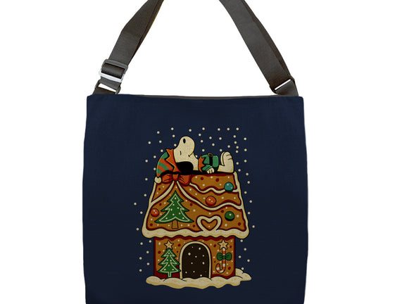 Snoopy On Gingerbread House