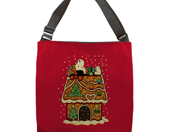 Snoopy On Gingerbread House