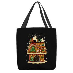 Snoopy On Gingerbread House