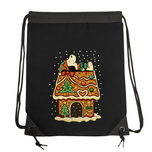 Snoopy On Gingerbread House