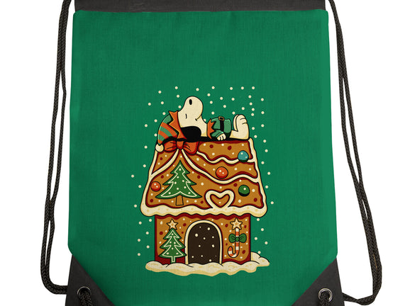 Snoopy On Gingerbread House