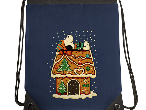 Snoopy On Gingerbread House